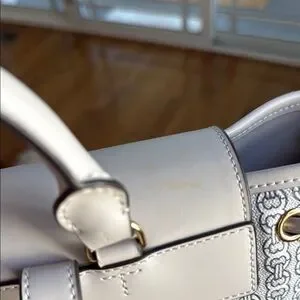 Tory Burch Gray and Cream Backpack with Modern Design Tory Burch | Bags | Tory Burch Gray And Cream Backpack With  main image 4